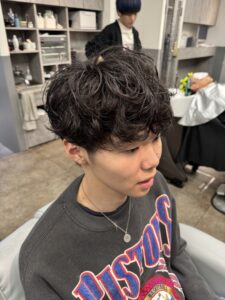 シャドウパーマ　メンズパーマ　大阪