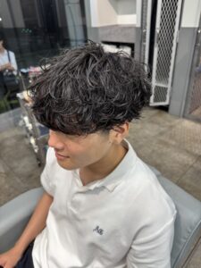 メンズパーマ　シャドウパーマ　マッシュ